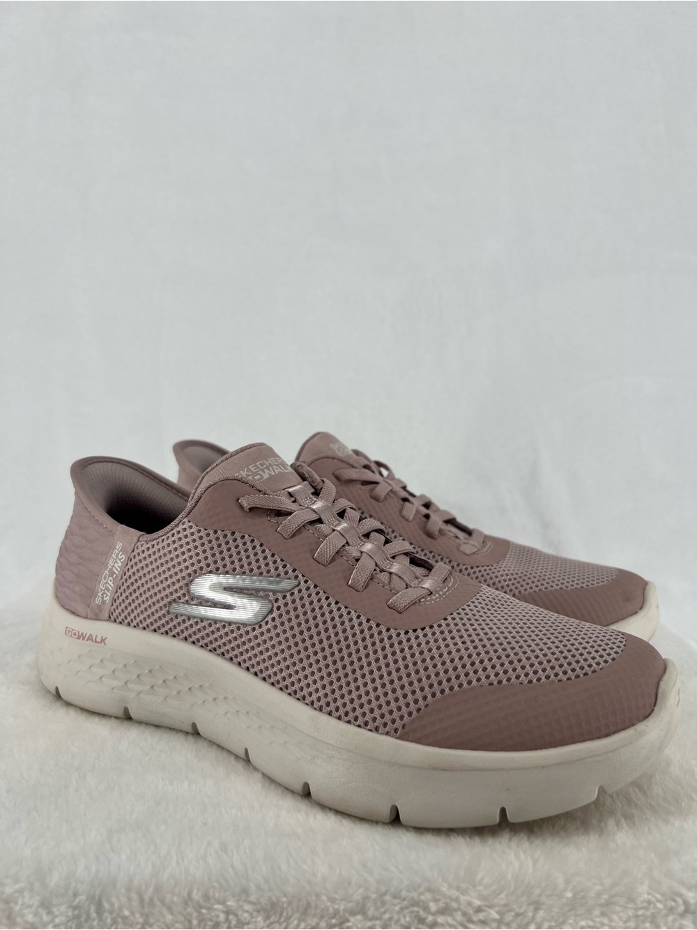 Skechers Go Walk Flex Grand Entry Sneaker Slip-ins Hands Free Sz 8.5 Mauve Girly